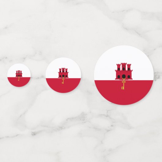 vlag van Gibraltar Confetti (Achterkanten)