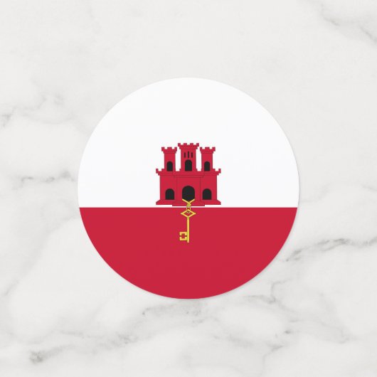 vlag van Gibraltar Confetti (Kleine voorkant)