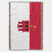 vlag van Gibraltar Deken (Voorkant Verticaal)
