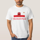 Vlag van Gibraltar en rest van de T-Shirt (Voorkant)