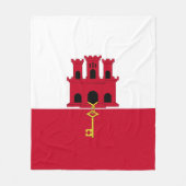 Vlag van Gibraltar Fleece Deken (Voorkant)