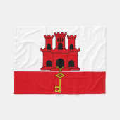 Vlag van Gibraltar Fleece Deken (Voorkant (Horizontaal))