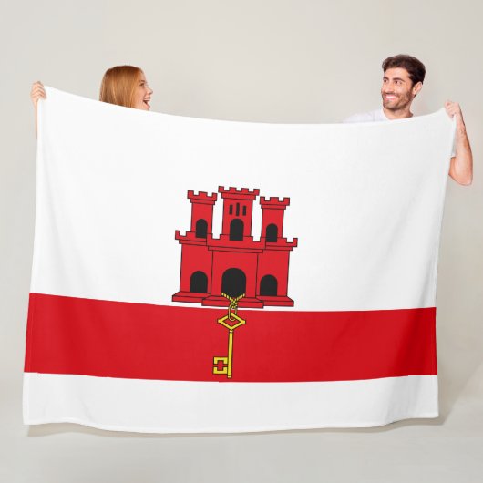 Vlag van Gibraltar Fleece Deken (In situ)