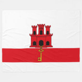 Vlag van Gibraltar Fleece Deken (Voorkant (Horizontaal))
