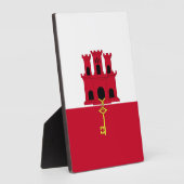 Vlag van Gibraltar Fotoplaat (Zijkant)