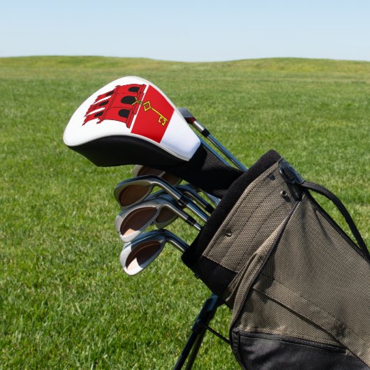 Vlag van Gibraltar/Gibraltar Golfheadcover (Insitu)