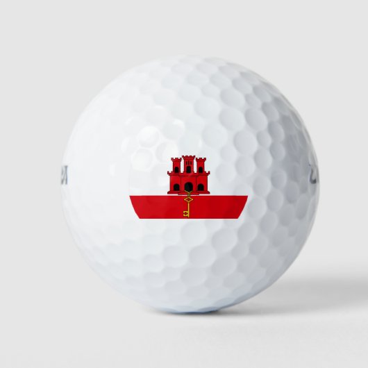 Vlag van Gibraltar Golfballen (Voorkant)
