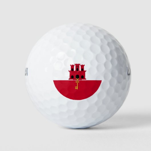 vlag van Gibraltar Golfballen (Voorkant)