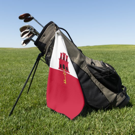 vlag van Gibraltar Golfhanddoek (Groen)