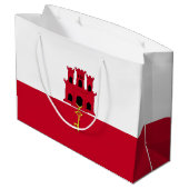 vlag van Gibraltar Groot Cadeauzakje (Achterkant Gekanteld)