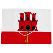 Vlag van Gibraltar Groot Cadeauzakje (Voorkant)