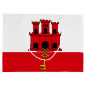 Vlag van Gibraltar Groot Cadeauzakje (Achterkant)