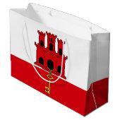 Vlag van Gibraltar Groot Cadeauzakje (Achterkant Gekanteld)