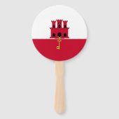 vlag van Gibraltar Handwaaier (Achterkant)