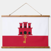 vlag van Gibraltar Hangend Wandkleed (Voorkant 2)