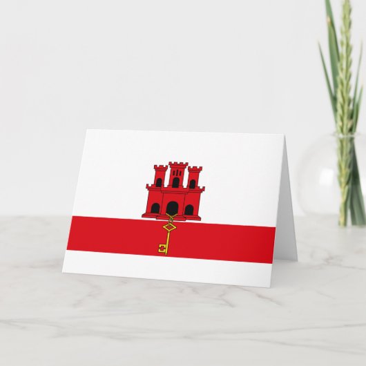 Vlag van Gibraltar Kaart (Voorkant)