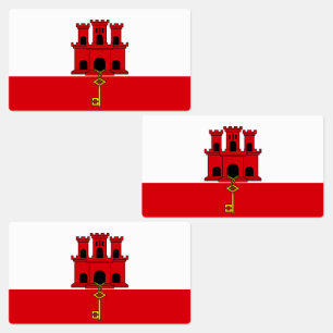 Vlag van Gibraltar Labels