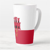 vlag van Gibraltar Latte Mok (Rechterhoek)