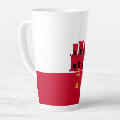 vlag van Gibraltar Latte Mok (Linkerhoek)