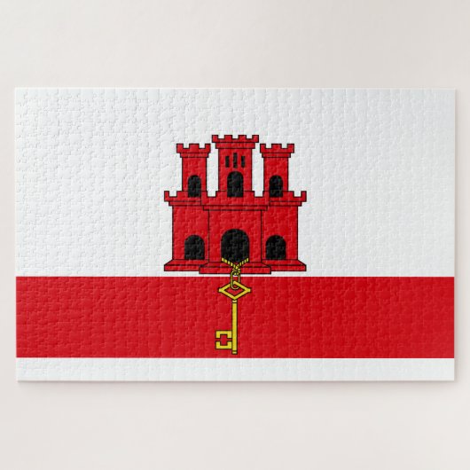 Vlag van Gibraltar Legpuzzel (Horizontaal)