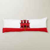 Vlag van Gibraltar Lichaamskussen (Achterkant)