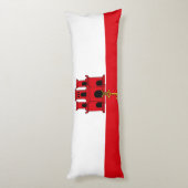Vlag van Gibraltar Lichaamskussen (Achterkant (Verticaal))
