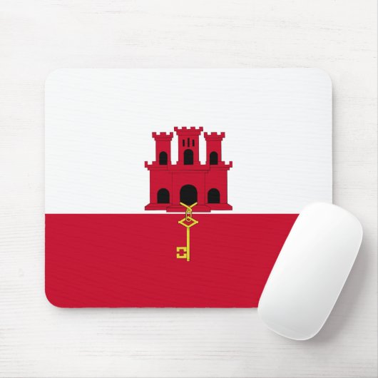 vlag van Gibraltar Muismat (Met muis)