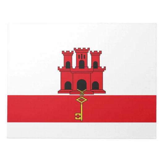 Vlag van Gibraltar Notitieblok (Voorkant)