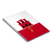Vlag van Gibraltar Notitieboek (Rechterzijde)