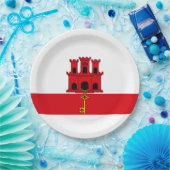 Vlag van Gibraltar Papieren Bordje (Feest)
