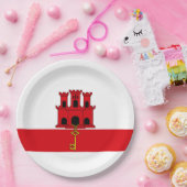 Vlag van Gibraltar Papieren Bordje (Feest)