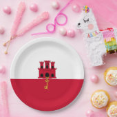 vlag van Gibraltar Papieren Bordje (Feest)