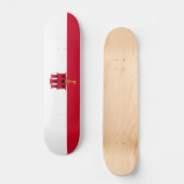 vlag van Gibraltar Persoonlijk Skateboard (Voorkant)