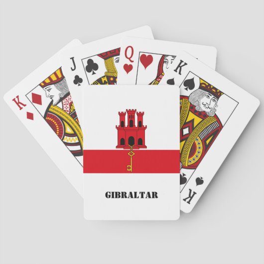 Vlag van Gibraltar Pokerkaarten (Achterkant)