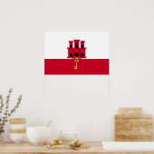 vlag van Gibraltar Poster (Keuken)