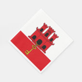 Vlag van Gibraltar Servet (Hoek)