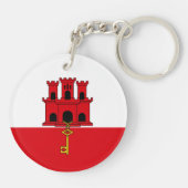 Vlag van Gibraltar Sleutelhanger (Achterkant)