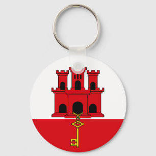Vlag van Gibraltar Sleutelhanger