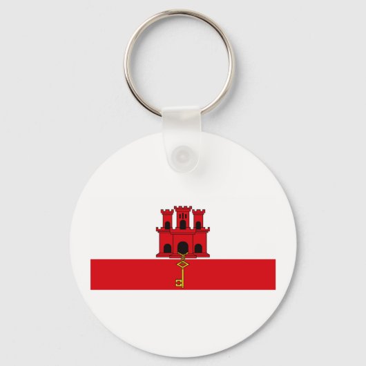 Vlag van Gibraltar Sleutelhanger (Voorkant)