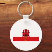 Vlag van Gibraltar Sleutelhanger (Voorkant)