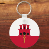 vlag van Gibraltar Sleutelhanger (Voorkant)