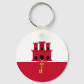 vlag van Gibraltar Sleutelhanger (Achterkant)