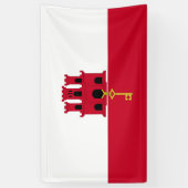 vlag van Gibraltar Spandoek (Verticaal)