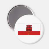 Vlag van Gibraltar-stad Magneet (Voorkant / Achterkant)