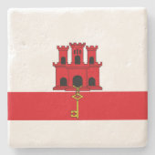 Vlag van Gibraltar Stenen Onderzetter (Voorkant)