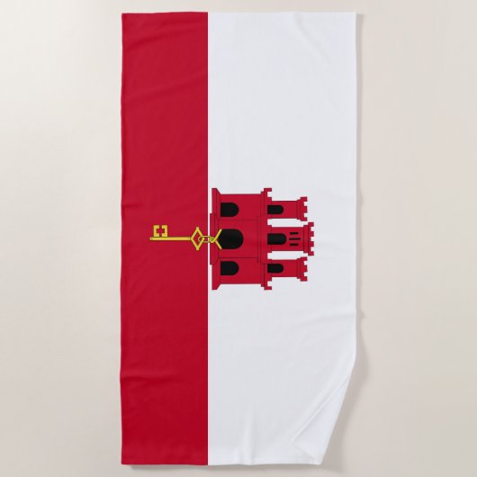 vlag van Gibraltar Strandlaken (Voorkant)