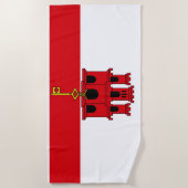 Vlag van Gibraltar Strandlaken (Voorkant)