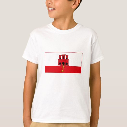 Vlag van Gibraltar T-shirt (Voorkant)
