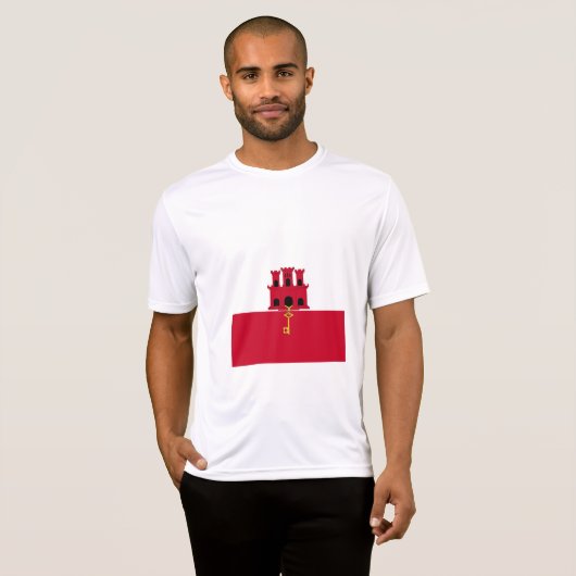 vlag van Gibraltar T-shirt (Voorkant volledig)