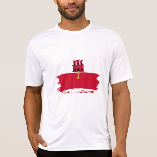 vlag van Gibraltar T-shirt (Voorkant)